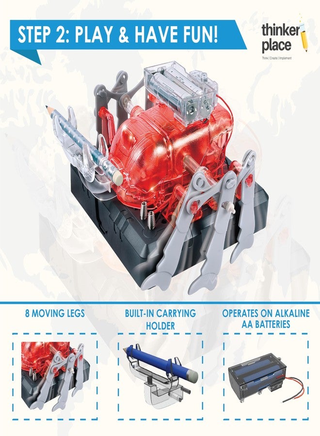 ThinkerPlace Robotic Beetle DIY Kit | Build, Learn & Play | STEM Toy for Kids Age 8+ | Robotics Learning Kit with AR Experience | Fun Educational Game - Image 3